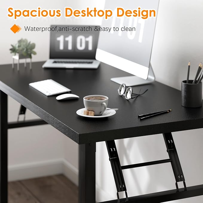 Need Small Folding Computer Desk, 31.5 Inch Writing Table, Sturdy Foldable Desk - Image 5