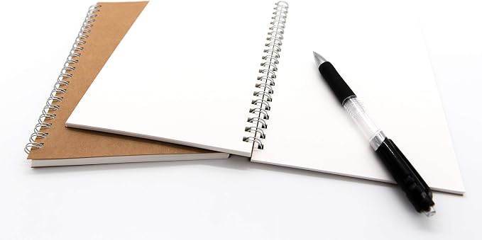 DSTELIN Blank Spiral Notebook, Soft Cover, Sketch Book, 100 Pages / 50 Sheets - Image 5