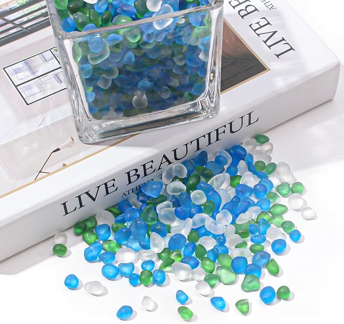 Keedolla 3 Lb Betta Fish Tank Rocks Frosted Glass Beads, 6-9mm Aquarium Rocks - Image 5