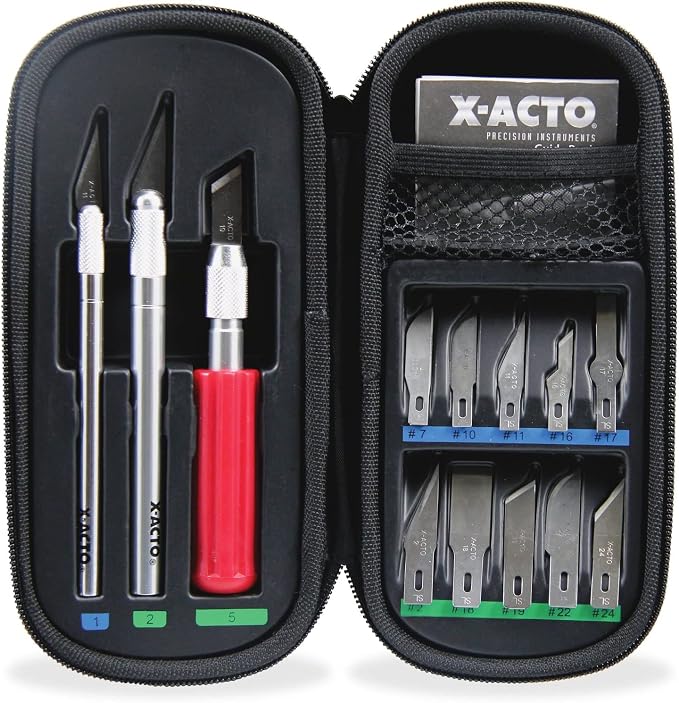 X-ACTO Compression Basic Knife Set, Includes 3 Knives, 13 Blades, Soft Carry by Unknown