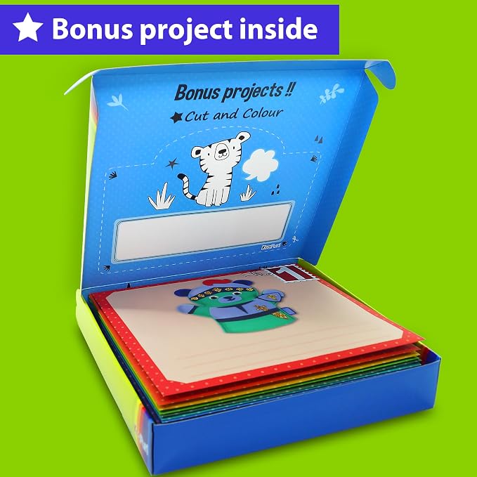 KRAFUN Toddler Beginner Art & Craft Kit Ages 3-5 | 10 Envelopes | 10 projects: - Image 6
