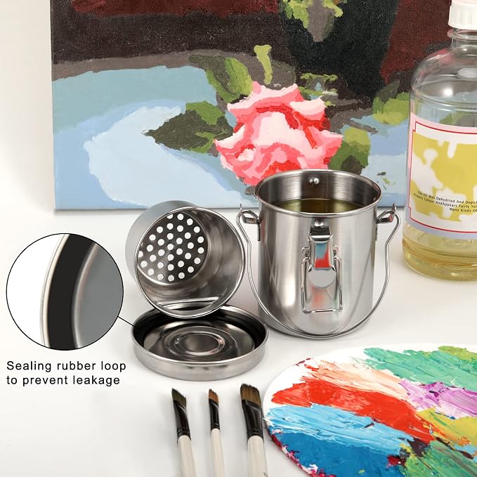 MyLifeUNIT Paint Brush Cleaner, Stainless Steel Brush Holder - Image 4