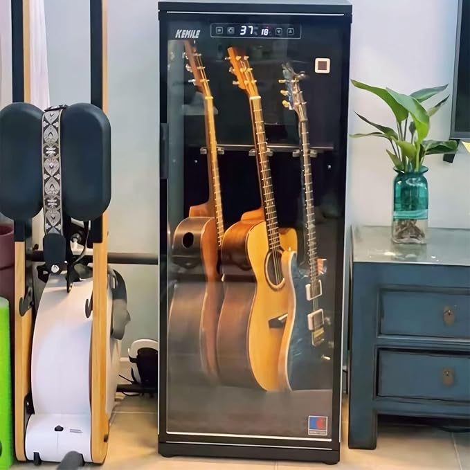 Humidity Guitar Display Case 270° Glass Lockable Guitars Ukuleles | Humidity - Image 2