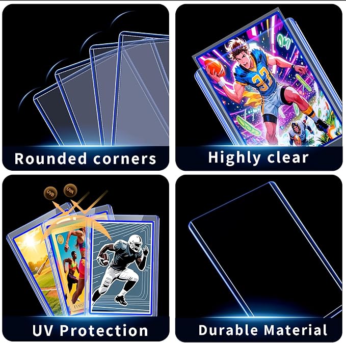 1000 Card Sleeves Toploads for Cards, Premium Standard Size Trading Hard - Image 2