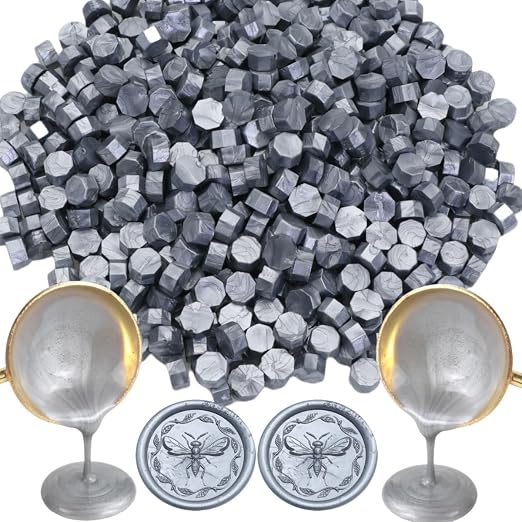 300Pcs Silver Sealing Wax Beads, Vintage Wax Seal Beads - Image 3