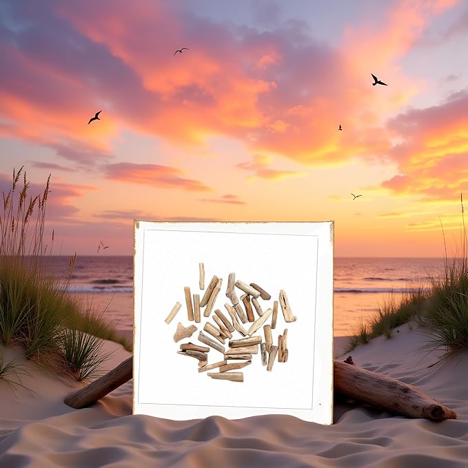 20 Pcs Wood Natural Driftwood Pieces Branch Slices Beach Decor - Image 6