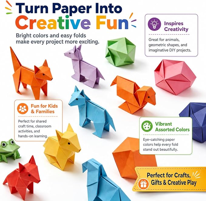 Origami Paper 8 x 8 Inch / 20x20 cm 150 Sheets Double Sided Paper | No-Fading - Image 7