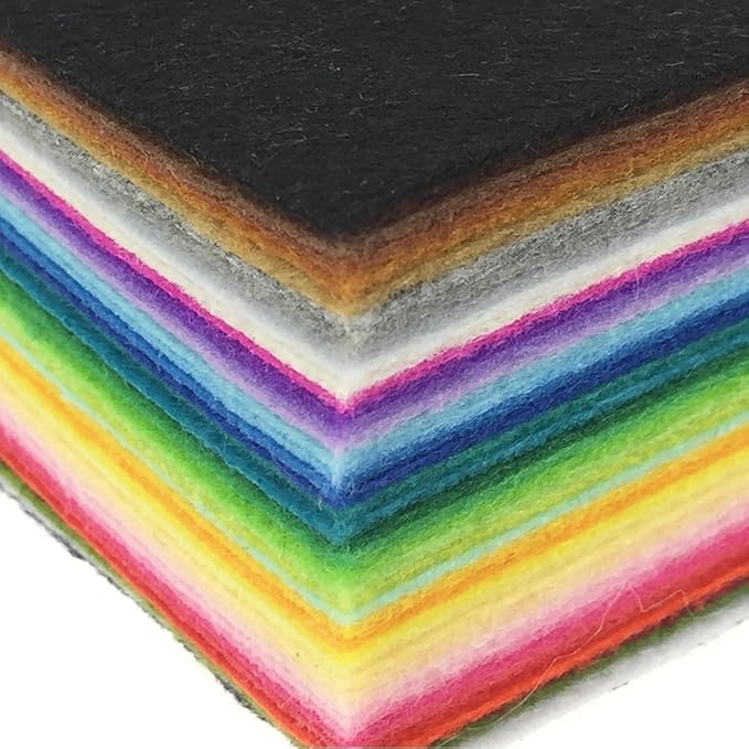 42pcs Felt Fabric Sheet 4"x4" Assorted Color DIY Craft Squares Nonwoven 1mm - Image 5