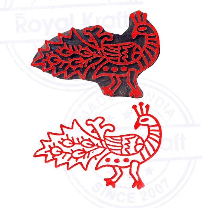 Royal Kraft Wooden Stamps DIY Fabric, Henna Printing Blocks THDtag052 - Image 4