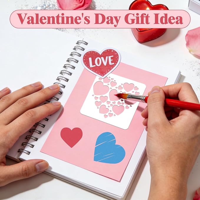 12 PCS Love Heart Stencils for Painting - Image 3