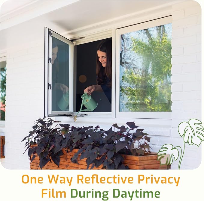 LUTE One Way Window Privacy Film, Window Tint, 35.4" x 157.4" | Sun Blocking UV - Image 9