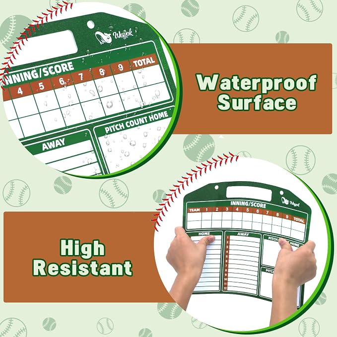 WISYOK Baseball Lineup Board, 40 Cards | Dry Erase, Double Sided, - Image 5
