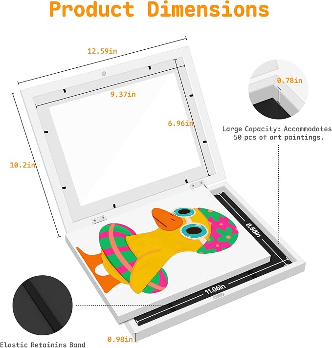 4 Pack Kids Artwork Frames Changeable 8.5 x 11 Inch Children Art Projects - Image 2