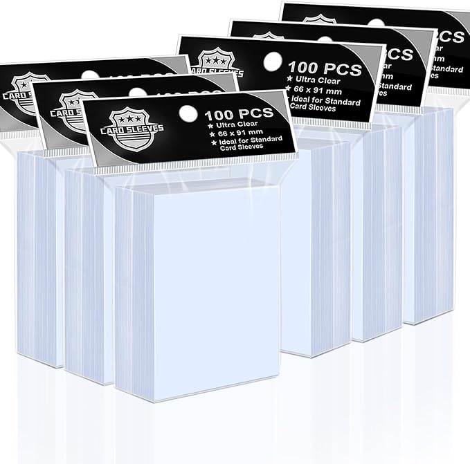 600 Counts Standard Clear Card Sleeves, 66x91mm Premium PP Plastic Protectors by VKshop