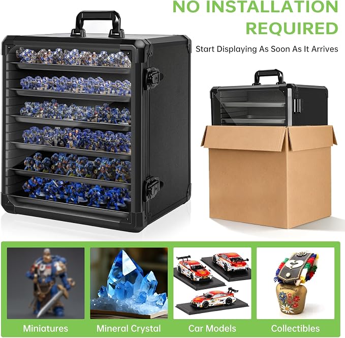 Miniatures Storage Case Miniatures Transport Case Aluminum Alloy Frame - Image 5