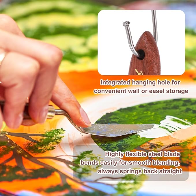 MECCANIXITY Pack of 1 Palette Knife No.25, 8.1" Long Palette Knives - Image 4