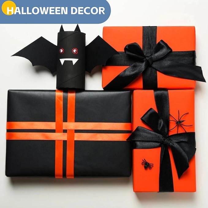 Orange Wrapping Paper, Anniversary, Birthday 80GSM 55LB - Image 2