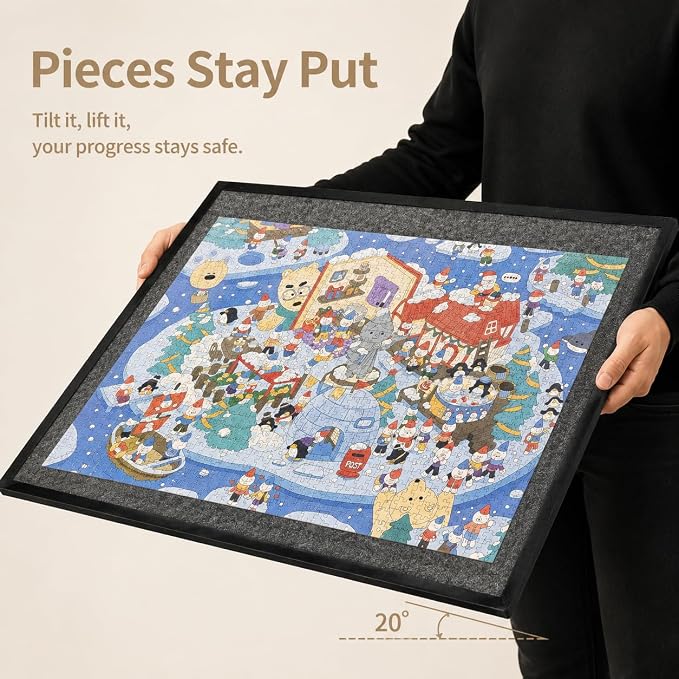 1000 Pieces Puzzle Board, 31.5x23.6 Felt Puzzle Storage Mat | Features a - Image 6
