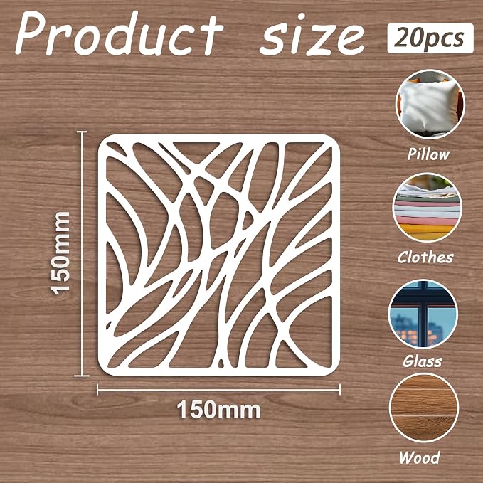 INFUNLY 20pcs Textures Stencils - Image 2