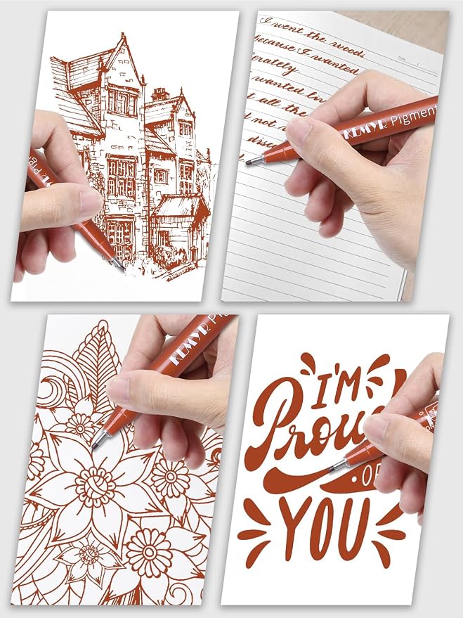 KEMYR 10 Micro Fine liner Drawing Art Pens Calligraphy Pens: 0.05mm-1.0mm Size - Image 6