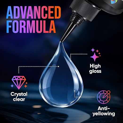CRAFT RESIN 500g UV Resin Kit Hard Type Low Viscosity – Crystal Clear and - Image 5