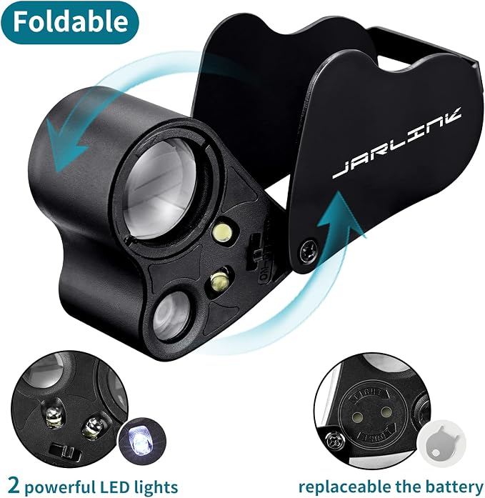 JARLINK 2 Pack Jewelers Loupe - Image 2