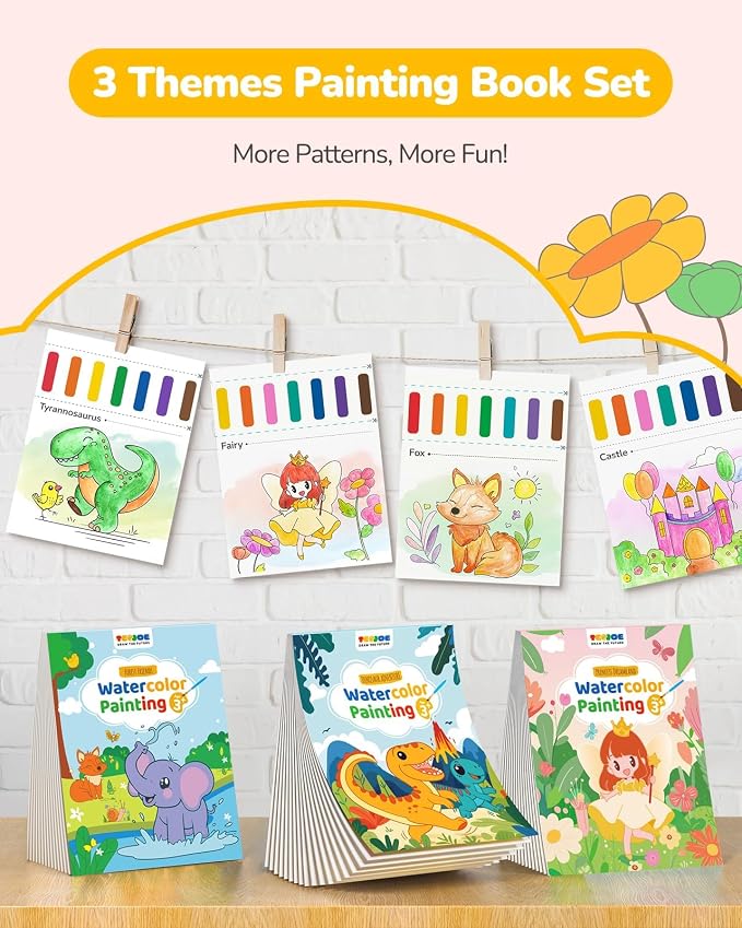 TECJOE 3 Pack Paint with Water Coloring Books - Image 3