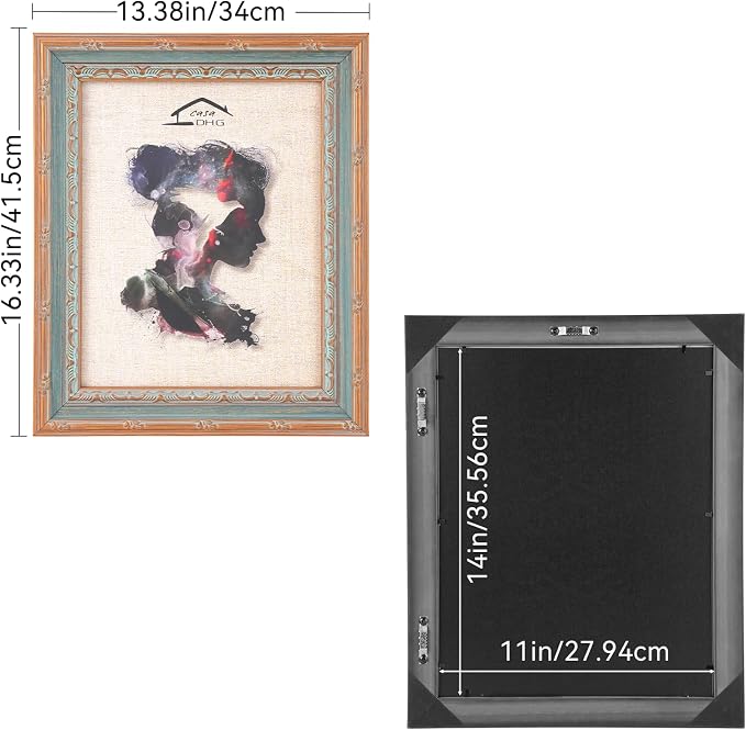 11x14 Vintage Picture Frame, Antique Picture Frames, Retro Design 11 x 14 - Image 3