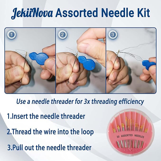 Premium Hand Sewing Needles, 6 Sizes Assorted Sewing Needles - Image 3