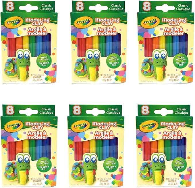 Crayola Modeling Clay .6oz 8/Pkg-Basic by Crayola