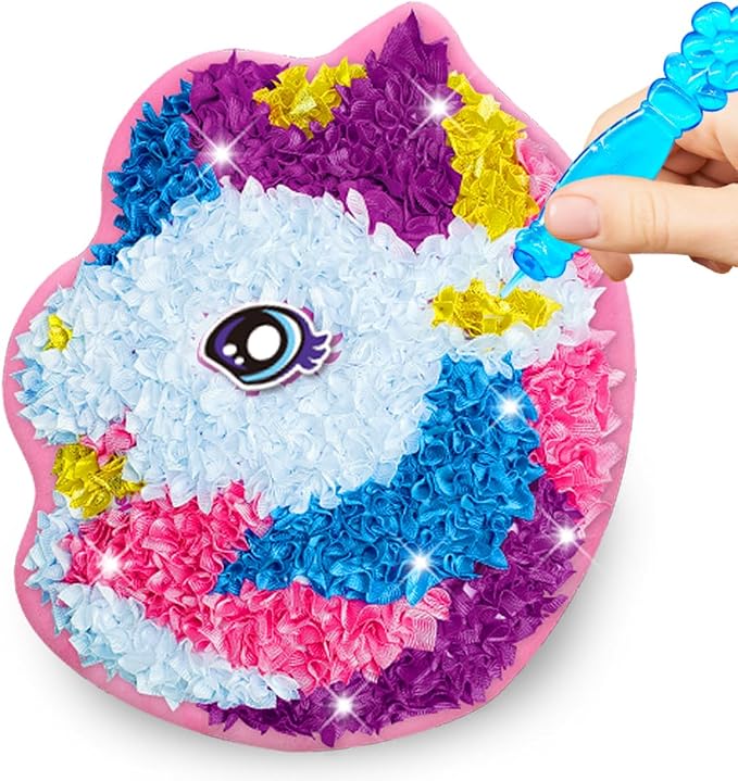 whatstem Plush Craft Unicorn Pillow, DIY Fabric Art Kits by whatstem