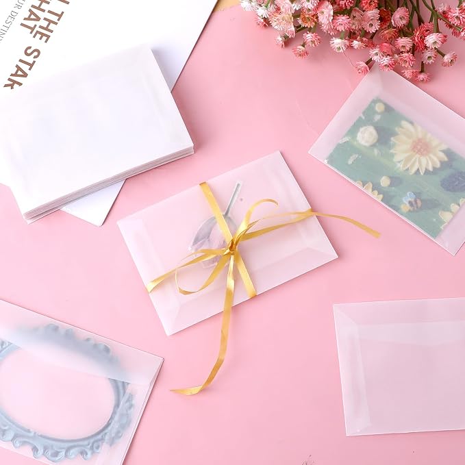 50 PCS Glassine Envelopes 4.5 × 3.2" Translucent Envelope Small Clear Envelope - Image 4