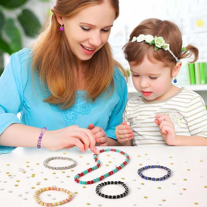 Augshy 700 Pcs Silver and Gold Daisy Flower Spacer Beads - Image 6
