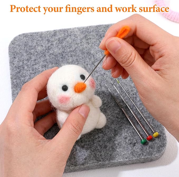 Giloaou 3-Pack Wool Needle Felting Pad, Needled Felting Mat Set - Image 6