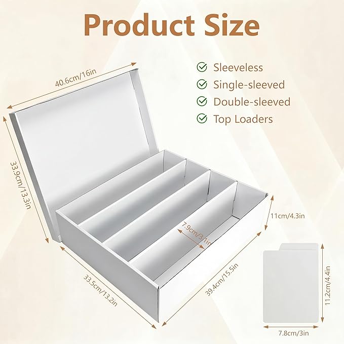 RLAVBL 1 Pack 3600 Count Trading Card Storage Box, Cardboard Card Boxes - Image 2