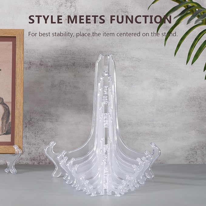 Artliving 5 Inch Clear Plastic Easels or Stand/Plate Holders to Display - Image 6