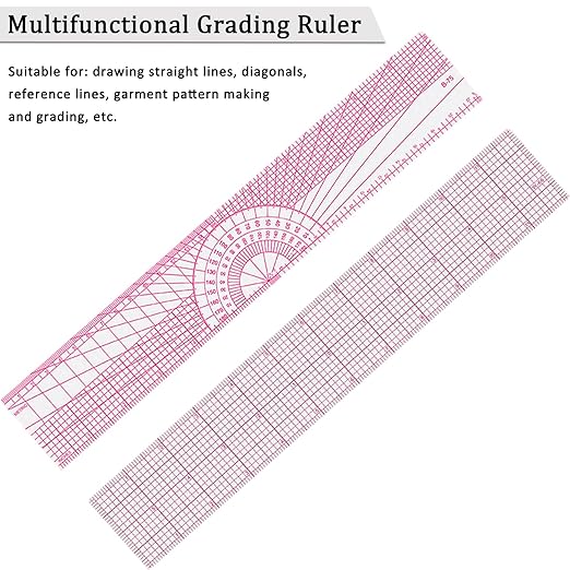 Fashion Clear Metric Sewing Ruler Set, French Curve Pattern Rulers - Image 5