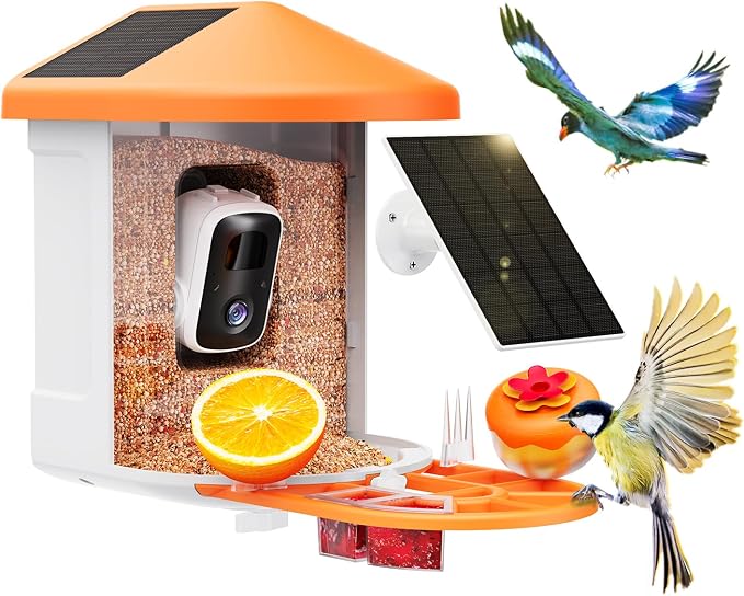 HARYMOR Bird Feeder with Camera | AI Identify Birds Species, Solar Powered by ShareHappywithYourFamily