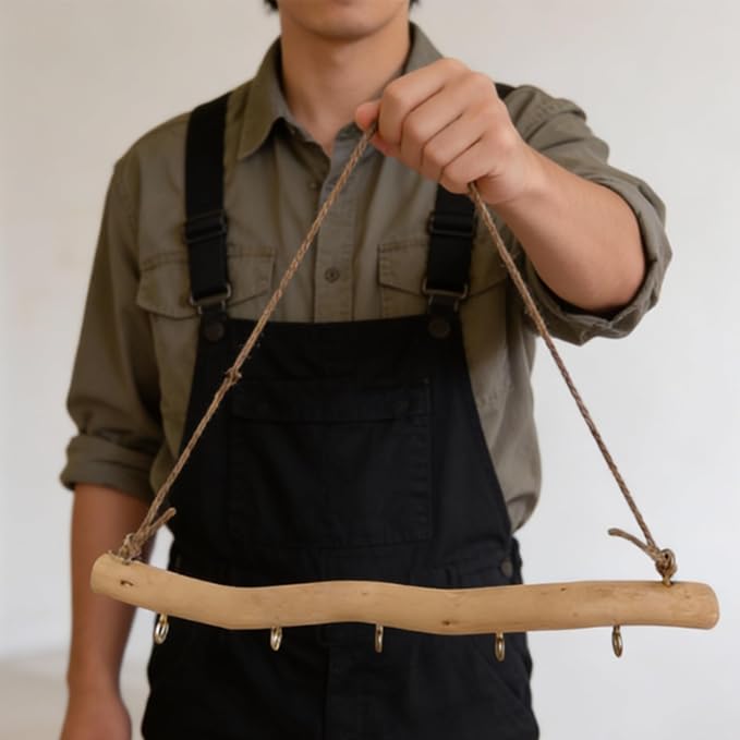 Handmade Natural Driftwood Jewelry Rack - Image 3