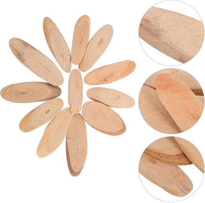 EXCEART 25Pcs Oval Driftwood Slices Natural Wood Blanks - Image 5