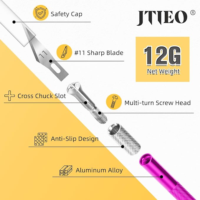 JTIEO 74 Pack Hobby Knife Exacto Knife - Image 3