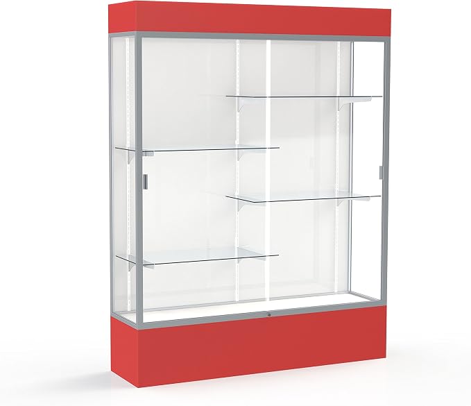 Waddell Spirit Lighted Floor Display Case, Satin Finish by WADDELL