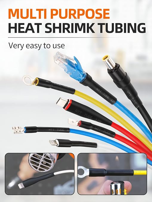 900PCS Wire Heat Shrink Tubing Kit, Industrial Heat-Shrink Tubing - Image 4