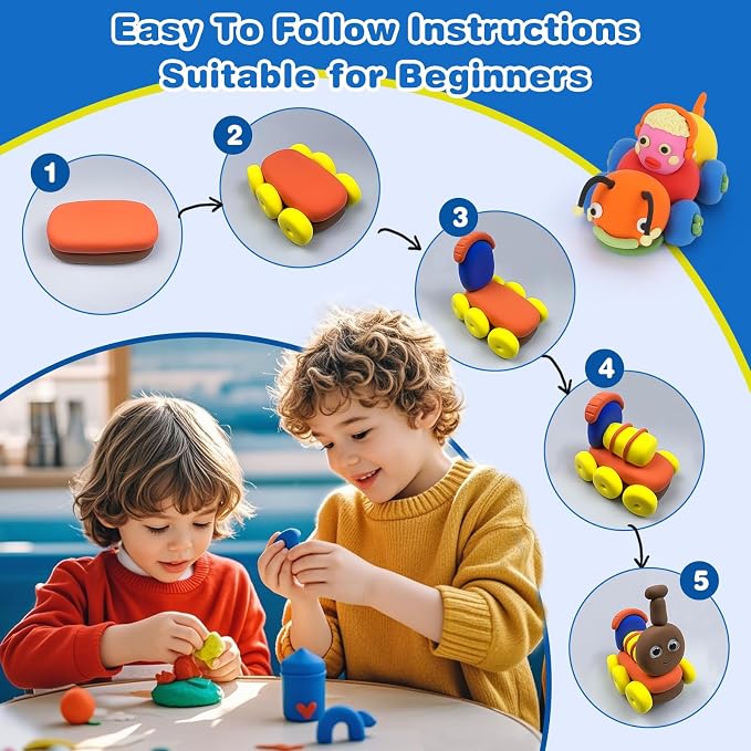 Ixiaoyoo Air Dry Clay, 158 Colors Foam Modeling Clay - Image 8