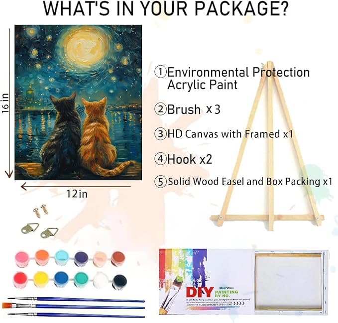 Cat Paint by Numbers for Adults - Image 2