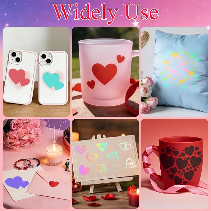 12 PCS Love Heart Stencils for Painting - Image 5