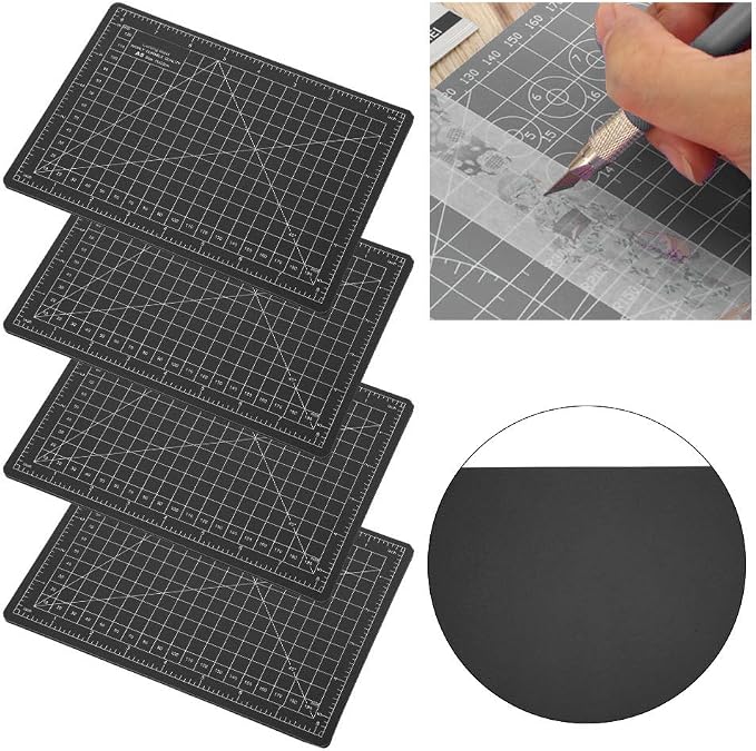 A5 Cutting Mat 4Pcs Premium Self Healing PVC Craft Cutting Pad Model Engraving - Image 7