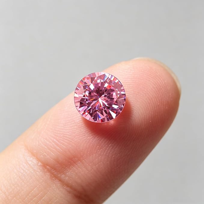 Pink Gemstone Color Cubic Zirconia Loose Beads Unset - Image 3