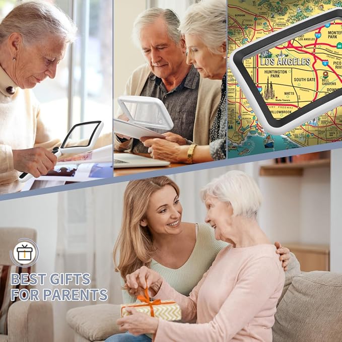 Magnifying Glass for Reading, Rechargeable 5X Large Page Magnifier - Image 7
