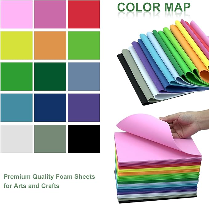 biguphate 60 Pack EVA Foam Sheets, 12 x 8 Inch, 1mm Thick - Image 4